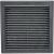 Решетка вентиляционная вытяжная с рамкой серия ВР графит (250x250 мм, пластик) ВИЕНТО 2525ВР-графит 