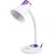 Светильник настольный SONNEN OU-607, на подставке, цоколь Е27, белый/фиолетовый, 236682 
