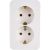 Двойная розетка Schneider Electric BLANCA открытой установки, с заземлением, без шторок, молочный BLNRA010212 