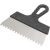 Зубчатый шпатель КЭС 6x6 мм, нержавеющая сталь, пластиковая рукоятка, 150 мм 10000039 – изображение 2
