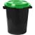 Бак для отходов ООО Комус М 2393 60 л, пластик, черный с зеленой крышкой 1561080 – изображение 2