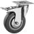 Колесо поворотное с тормозом (100 мм; г/п 65 кг; резина/полипропилен) ЗУБР 30956-100-B 