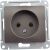 1-местный механизм розетки Schneider Electric скрытой проводки Glossa 16А IP20 250В без заземления графит GSL001341 – изображение 2