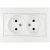 2-местная розетка TANGO без заземляющего контакта белый скрытой проводки 16А, 250В 1008838 