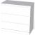 Комод Шведский Стандарт Варма, 3 ящика, 80x78x40, белый S00203 