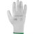 Белые лёгкие бесшовные защитные перчатки эргономичной формы из нейлона WIEDERKRAFT WDK-PU01W / M 