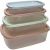 Прямоугольный контейнер для СВЧ и заморозки Умничка в наборе 4 шт 0,5+1+1,6+2,3 л пастель микс MPU8232 