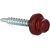 Кровельный саморез Tech-Krep КР сверло 4,8х35 RAL-3011 тёмно-красный 60 шт, коробка с окном 112032 