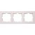 3-ая горизонтальная рамка Lezard VESNA без вставки, жемчужно-белый перламутр 742-3000-148 