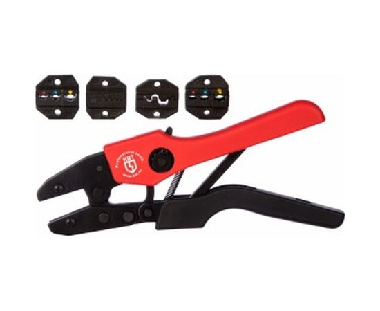 Ручные пресс-клещи КВТ СТК+4, 4 матрицы в сумке 75907 