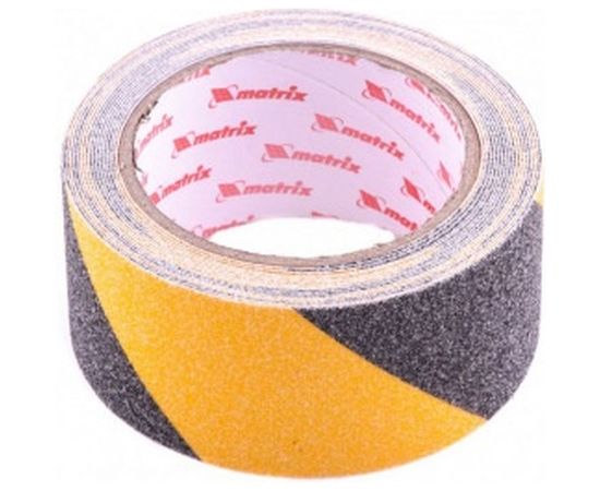 Клейкая противоскользящая лента MATRIX черно-желтая, 50 мм х 5м, 88718 