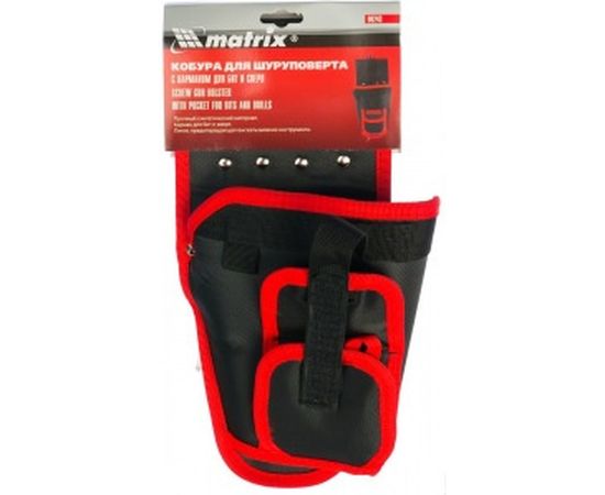 Кобура для шуруповерта с карманом для бит и сверл MATRIX 90243 