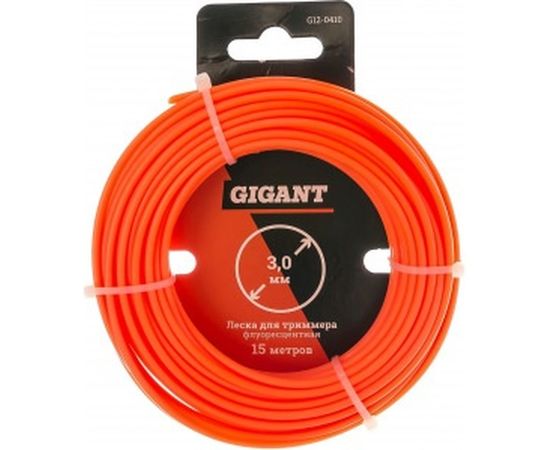 Леска для триммеров ""Круг"" флуоресцентная 3,0 мм, 15 м Gigant G12-0410 (Россия) 
