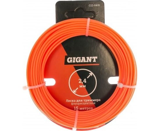 Леска для триммеров "Круг" флуоресцентная 2,4 мм, 15 м Gigant G12-0405 