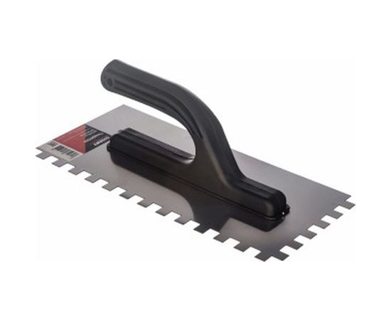 Гладилка Gigant 130х270 мм зуб 10х10 мм из нержавеющей стали с пластиковой ручкой SPT 050 