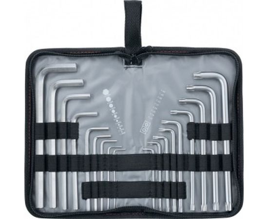 Набор удлиненных имбусовых ключей HEX-TORX, 18шт, HEX 1.5-10мм, T10-T50, CrV, сатин MATRIX 12315 