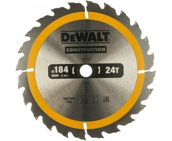 Пильный диск CONSTRUCT (184х16 мм; 24 ATB) Dewalt DT1939 