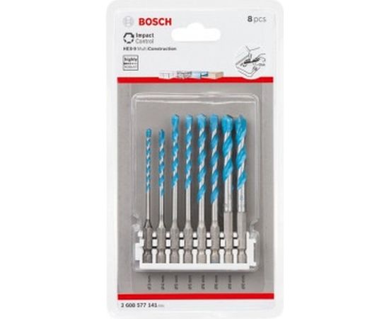Набор сверл Hex-9 MultiConstruction Impact Control (3-8 мм; 8 шт.) Bosch 2608577141 