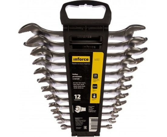 Набор рожковых ключей, 12 предметов Inforce 06-05-79 