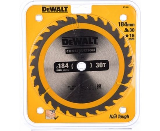 Пильный диск CONSTRUCT (184х16 мм; 30 ATB) Dewalt DT1940 