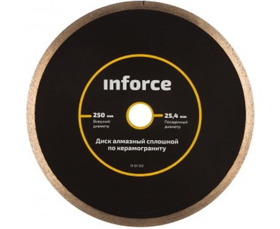 Диск алмазный сплошной по керамограниту (250х25.4 мм) Inforce 11-01-512 