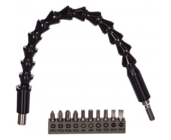 Гибкий удлинитель 300 мм + 10 бит Bosch 2608522377 