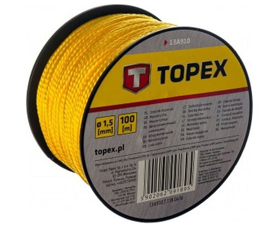 Разметочный шнур 100 м, 1.5 мм TOPEX 13A910 