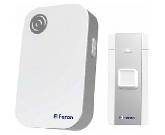 Электрический дверной звонок FERON 36 мелодий, белый, серый, E-372 23685 