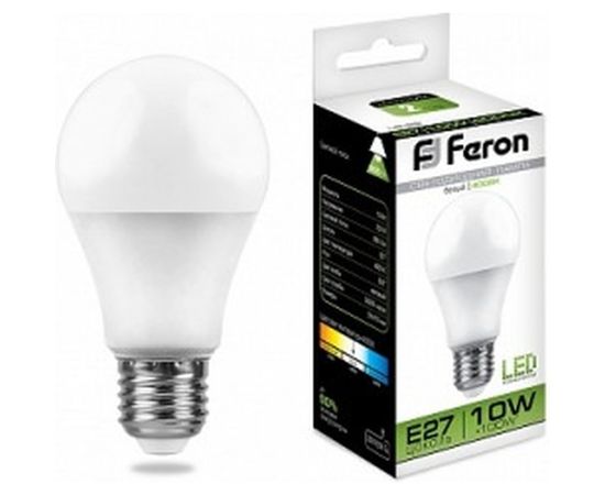 Светодиодная лампа - шар E27 10W 4000K FERON LB-92 25458 