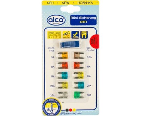 Флажковые предохранители Alca мини в блистере 10 шт 670 000 
