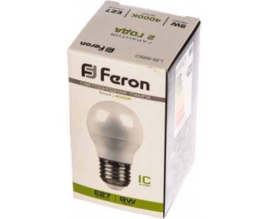 Светодиодная лампа FERON 9W 230V E27 4000K, LB-550 25805 