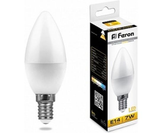 Светодиодная лампа - свеча E14 7W 2700K FERON LB-97 25475 