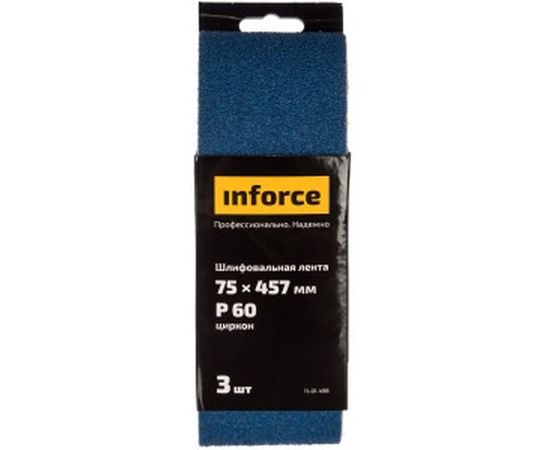 Лента шлифовальная (3 шт; 75х457 мм; P60) Inforce 11-01-498 