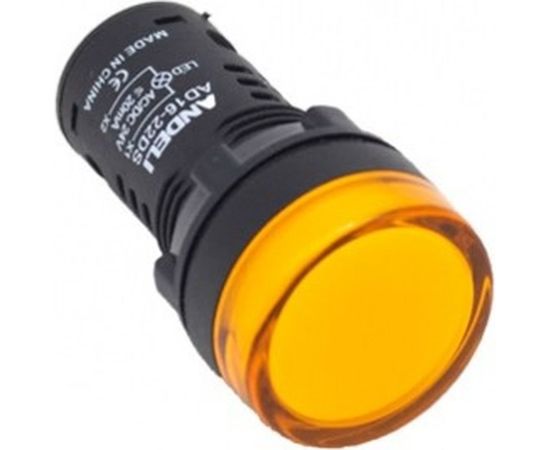 Лампа ANDELI AD16-22DS LED матрица d22мм желтый 220В AC ADL10-133 