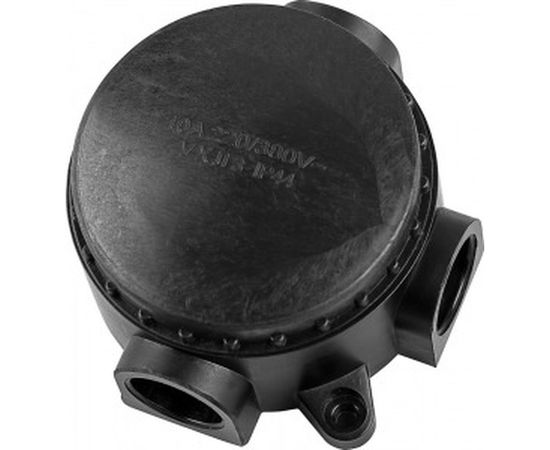 Монтажная разветвительная коробка FERON 380V, 90х44х102, черный, КЭМ 1-10-3М, 29847 