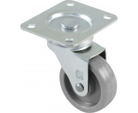 Колесо мод.2500 (40 мм; поворотная площадка 46х36 мм; без тормоза; серое) Amig 6716 