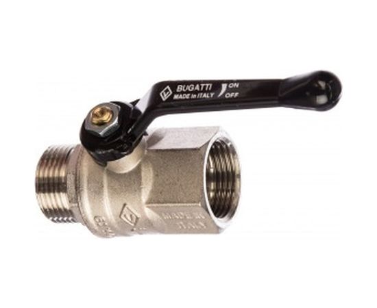 Шаровый кран Н/В Ду-25 /1" ручка черная Bugatti NEW JERSEY 9150005 