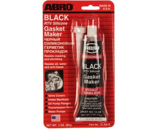 Высокотемпературный герметик прокладок ABRO черный USA 85г 12-AB-R 