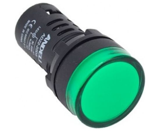 Лампа ANDELI AD16-22DS LED матрица d22мм зеленый 220В AC ADL10-138 