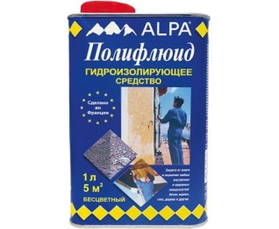 Гидроизолирующее средство Polyfluid защита от влаги 1 л ALPA 1004026 