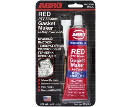 Высокотемпературный герметик прокладок ABRO красный USA 85г 11-AB-R 