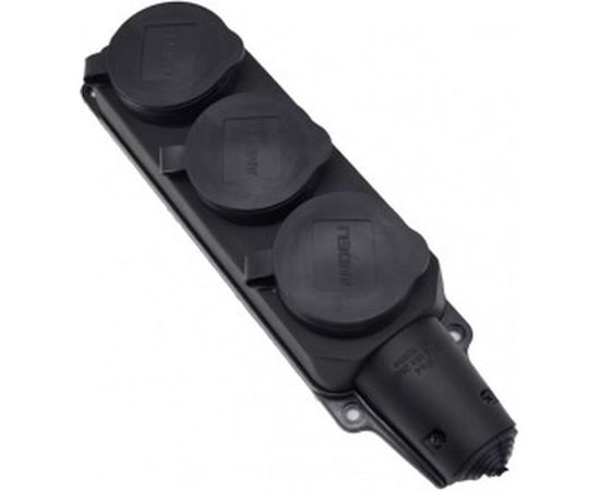 Трехместная розетка с заглушками ANDELI каучук AM-K03 2Р+РЕ 16А 220В IP44 ADL13-060 