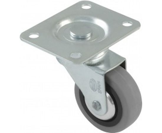 Колесо мод.2502 (40 мм; поворотная площадка 46х36 мм; без тормоза; серое) Amig 6724 