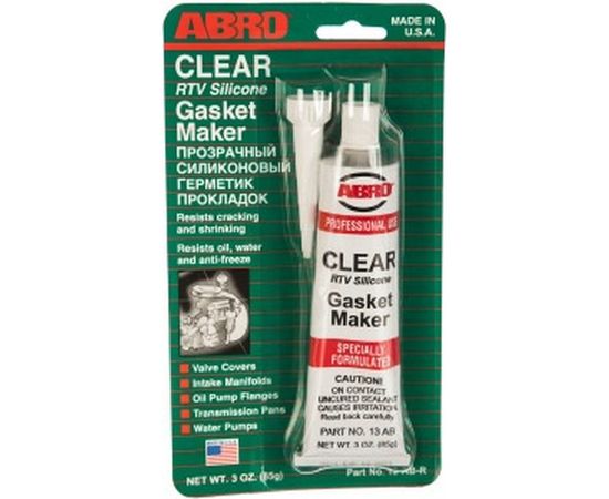 Стандартный герметик прокладок ABRO прозрачный USA 85г 13-AB-R 
