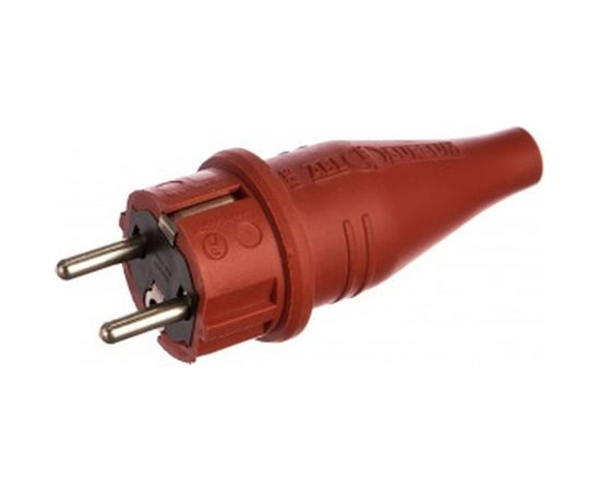 Резиновая вилка с мультизаземлением ABL IP44 16A 2P+E 250V, красный 1419140 
