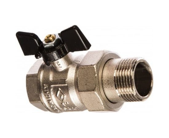 Кран Американка Н/В Ду-25 /1" бабочка черная Bugatti NEW JERSEY 9220006 