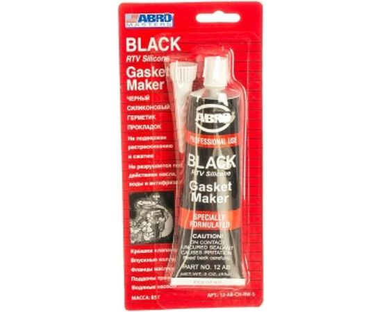 Высокотемпературный герметик прокладок ABRO черный Китай 85 гр 12-AB-CH-R-S 