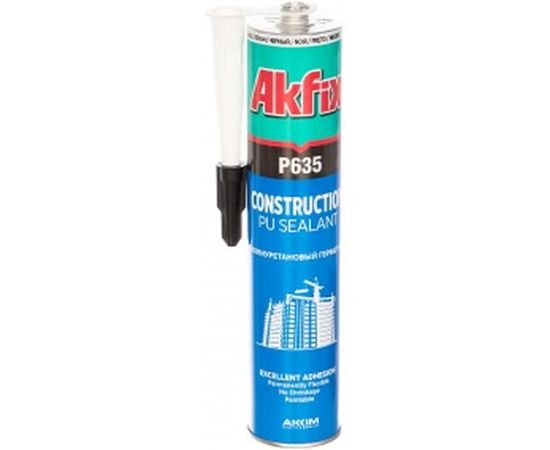 Полиуретановый строительный герметик Akfix P635 35 Шор, черный, 310 мл AA113 