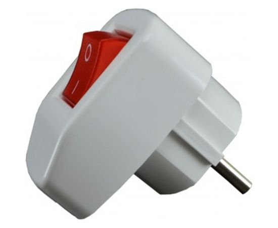 Угловая вилка с з/к с выключателем Alfa 93198 