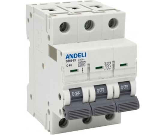 Автоматический выключатель ANDELI DZ66-63/3P 40A 6kA х-ка C ADL01-258 
